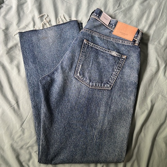 Moussy Vintage Sundown High-Rise Distressed Straight-Leg Jeans New Size 32 - Picture 5 of 6